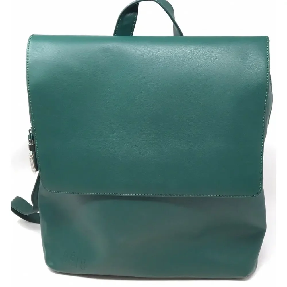 BÉIS x Wicked Elphaba Large Green Faux Leather Backpack Foldover Flap BÉIS x Wicked Elphaba Large Green Faux Leather Backpack  main image 2